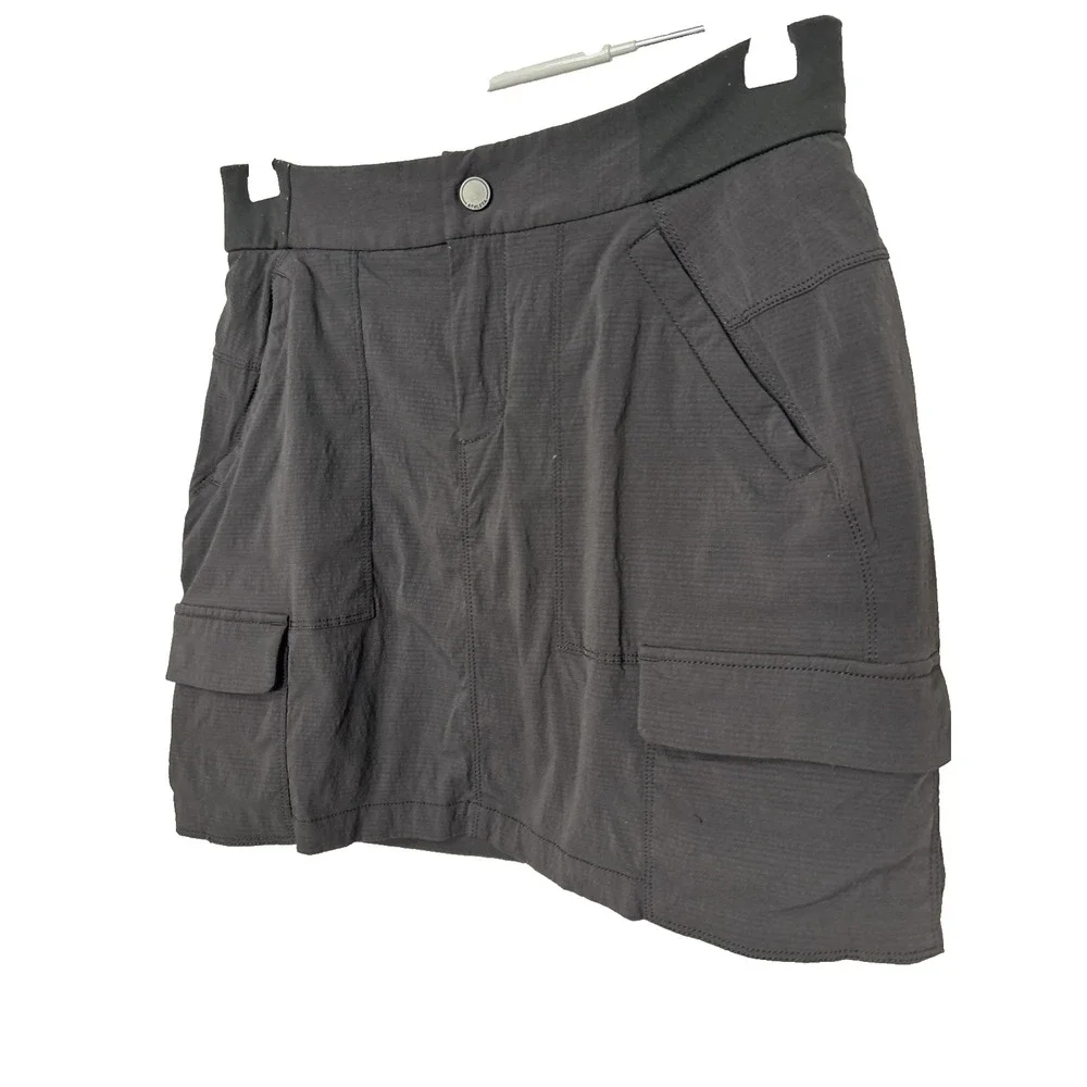 Athleta Women’s 6 Black Trekkie‎ 2.0 Cargo Hiking Skort Skirt Pockets Athleisure